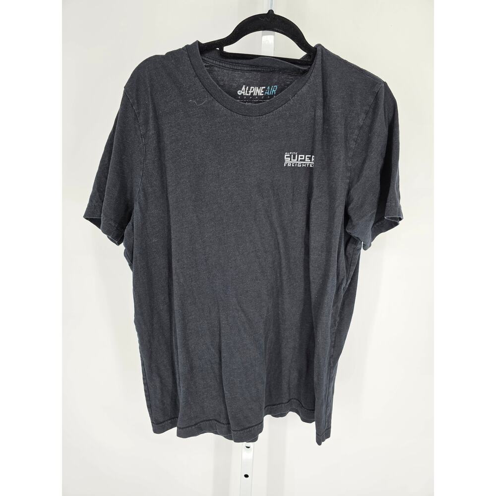 Alpine Super Freighter Mens Sz XL Short Sleeve T Shirt Airplane Gray